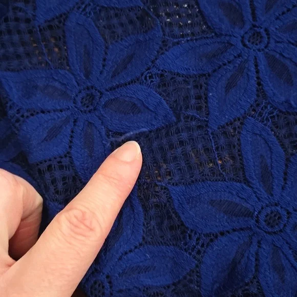 Lularoe Blue Floral Lace Kimono Size Medium - Picture 6 of 10